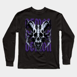 Purple Demon Skulls Long Sleeve T-Shirt